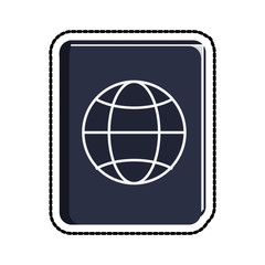 blue passport icon image vector illustration design