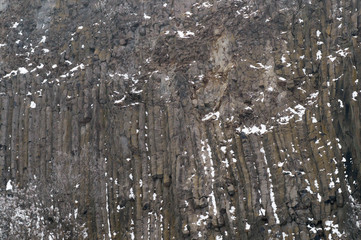 Naklejka na ściany i meble Interesting shaped rocks on a mountain side