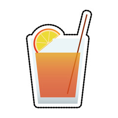 cocktail in embellished glass icon image vector illustration design