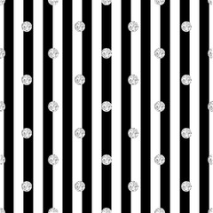 seamless silver dot glitter pattern on stripe background