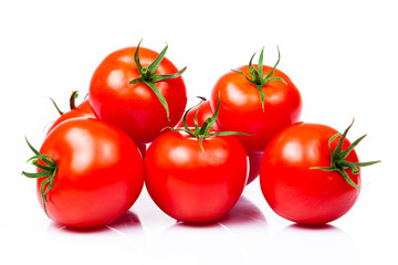 Tomatoes  isolated on white