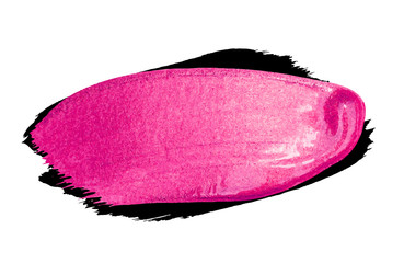 Vector creative pink banner. Brush stroke for you amazing design project. Watercolor texture paint stain.