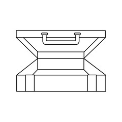 business briefcase icon image black line design vector illustration design