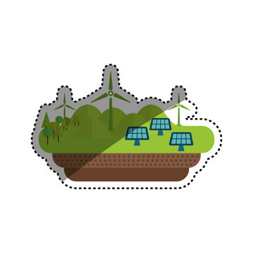 Green energy ecology icon vector illustration graphic design