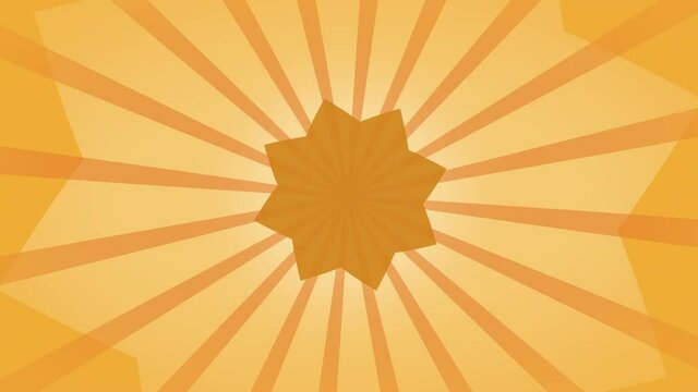 Ornament Geometric Kaleidoscope Background loop. Geometric Shapes Background with sunburst for your logo or text. Abstract background. cartoon background for children.