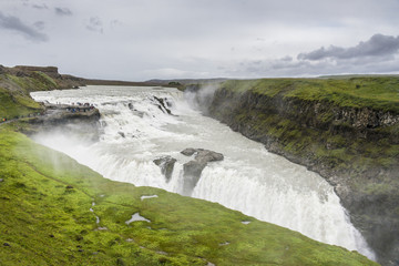Gullfoss waterfall in summer. Iceland
