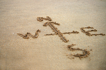 Natural Navigation - Compass Points Drawn in Sand