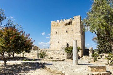 Fototapeta na wymiar The medieval castle of Kolossi near Limassol in Cyprus