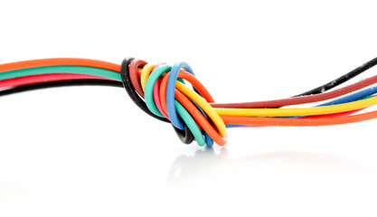 Colored electrical   wires, color concept