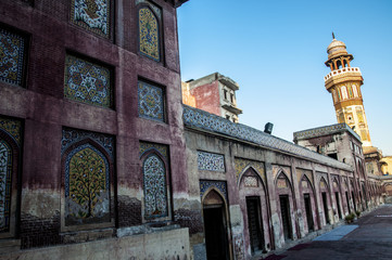 Fototapeta na wymiar Wazir khan Mosque a model of the mughal's dynasty 