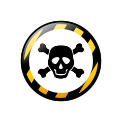Fototapeta premium danger and warning sign icon vector illustration graphic design