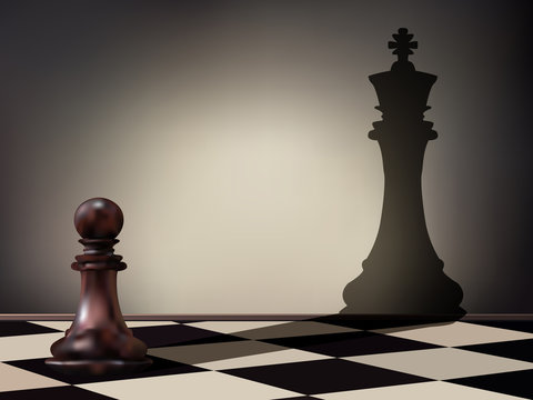 King And Pawns In 3d Chess Set Background, Chess Game, Pawn, Chess Pieces  Background Image And Wallpaper for Free Download