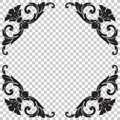 Isolate ornament in baroque style