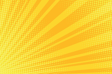 Warm orange pop art retro comic background