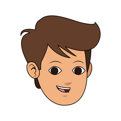 face of caucasian young man icon image vector illustration design 
