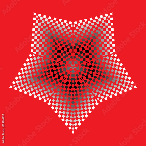 "Vector circular geometric pattern. Small squares." Stock image and