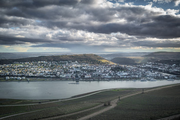 View from Niederwalddenkmal, Rudesheim am Rhein