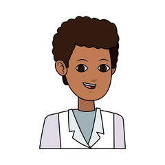 young man with laboratory or medical robe icon image vector illustration design 