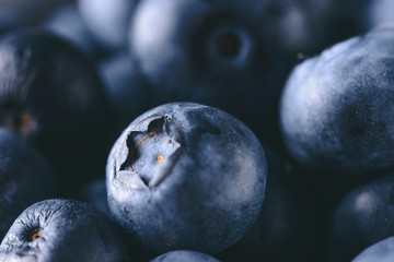 Fresh  blueberries, macro, close-up