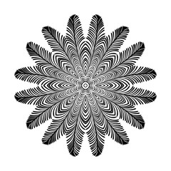 Vector circular pattern of hand drawn elements.