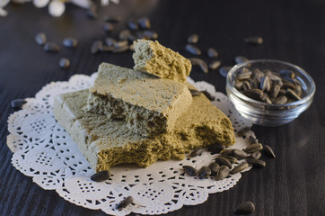 halva and sunflower seeds