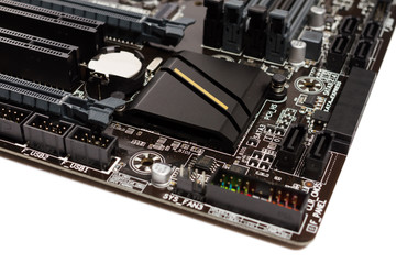 detail of a PC computer motherboard