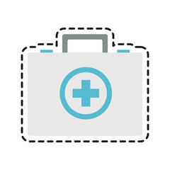 Obraz premium first aid kit icon image vector illustration design 
