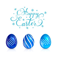 Blue decorative Easter eggs