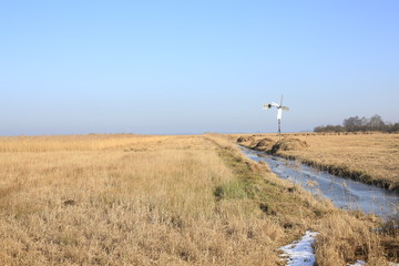 The Weerribben-Wieden National Park in the Province Overijssel, The Netherlands
