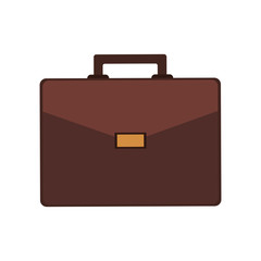 business briefcase icon over white background. colorful design. vector illustration