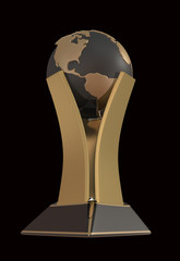 Trophy cup 3D rendering