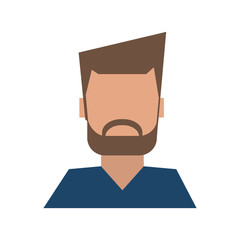 man avatar icon over white background. colorful design. vector illustration