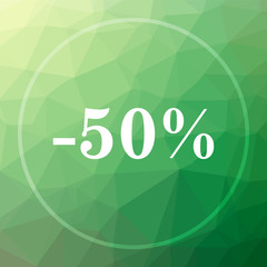 50 percent discount icon