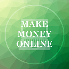 Fototapeta na wymiar Make money online icon