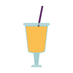 healthy smoothie drink icon over white background. colorful design. vector illustration