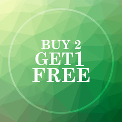 Buy 2 get 1 free offer icon