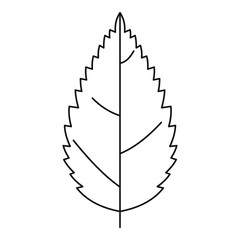 Tree leaf icon, outline style