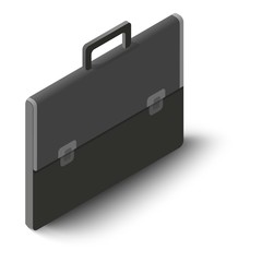 Briefcase icon, isometric style