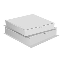 Naklejka premium Two pizza boxes icon, realistic style