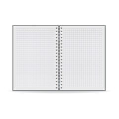 Clean notebook icon, realistic style