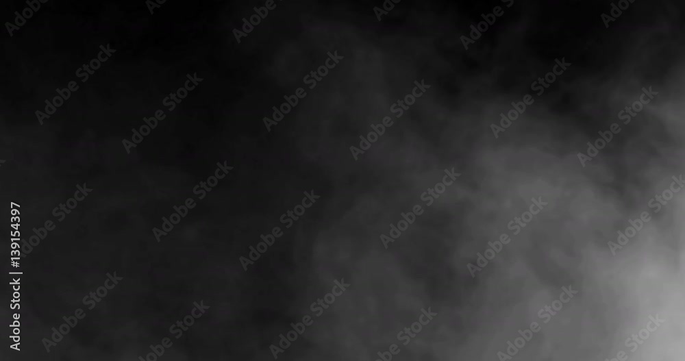 Wall mural smoke slowly floating through space against black background