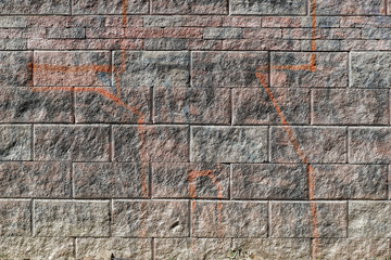 Part of chiseled rock