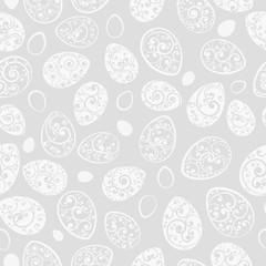 Seamless pattern of Easter eggs