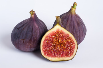 Figs on white background
