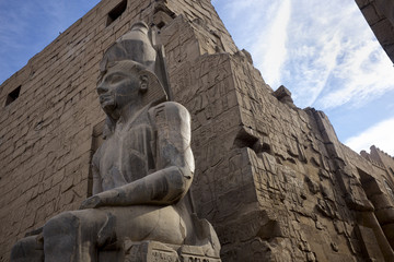 Fototapeta na wymiar Egypt, Luxor Temple, Statue of Rameses II