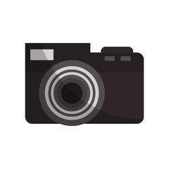 photographic camera icon over white background. colorful design. vector illustration