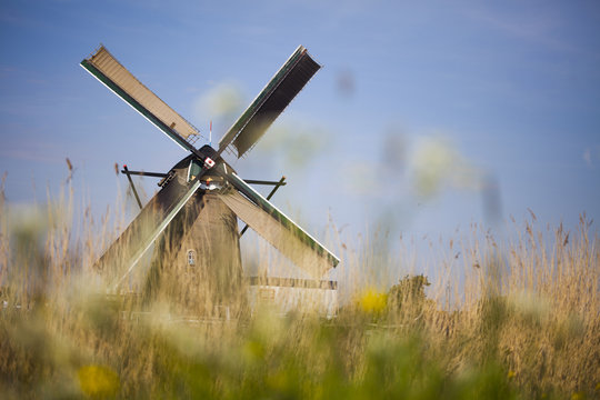 Dutch windmill in Kinderdijk