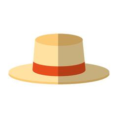 hat accessory icon over white background. colorful design. vector illustration