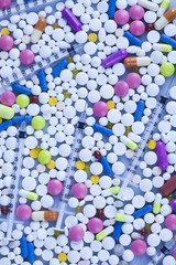 Closeup of medical, healthy background