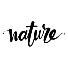 nature hand written word